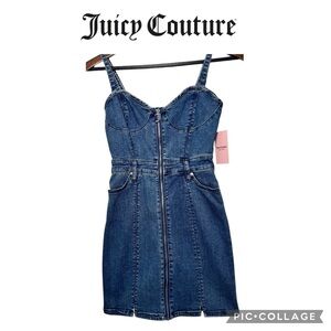 juicy couture denim dress Juicy Couture Womens Soft Woven Chambray Embroidered Dress